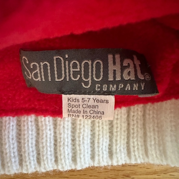 NWOT San Diego Hat Co. Santa Face Beanie Knit Hat Kids 5-7 Years - Picture 2 of 9